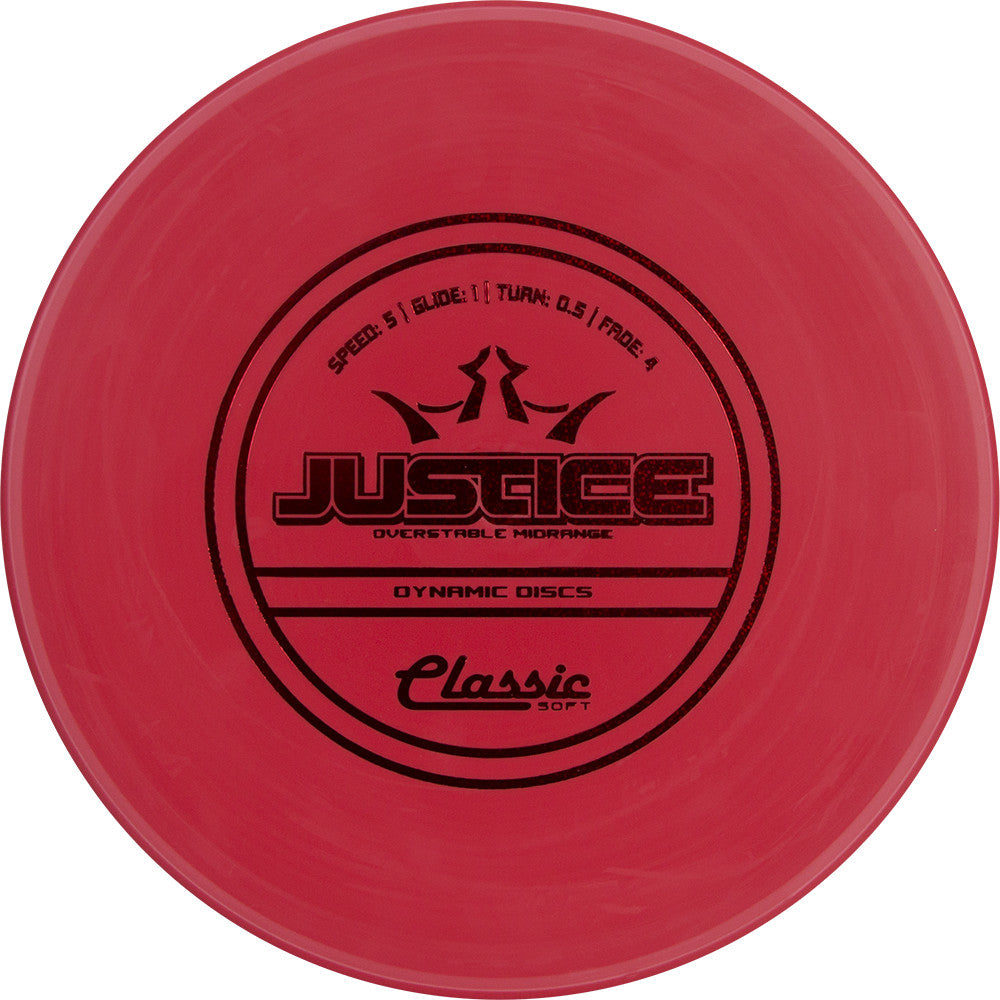 Dynamic Discs Classic Soft Justice Overstable Disc Golf Midrange — D